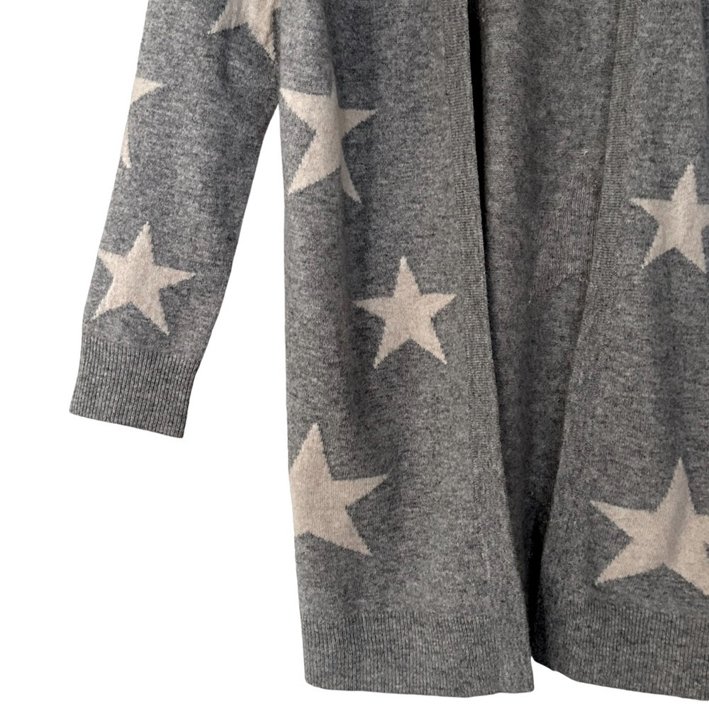 Magaschoni Cashmere Star Cardigan Long Open Front Duster Small - Picture 9 of 15